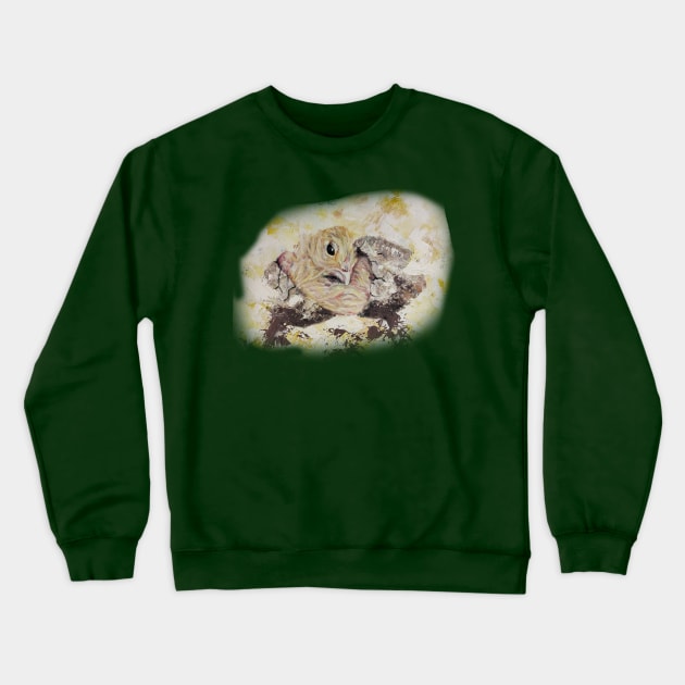 Hatching Fluffy Chick - a new beginnings Crewneck Sweatshirt by LuArt Gallery